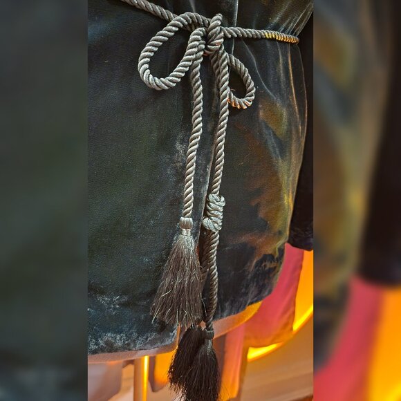 NWT H&M - Velvet Dark Emerald Green Jacket - US 8 - Picture 5 of 6